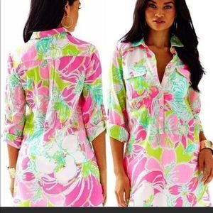 FAB Lilly Pulitzer Captiva Tunic Flamingo Pink M
